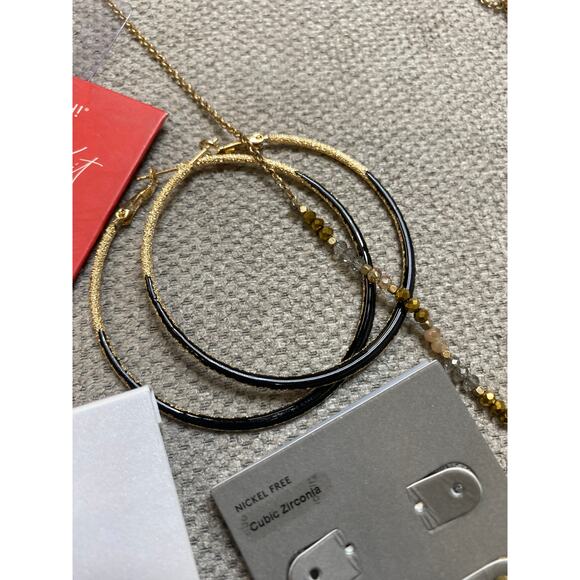 Christmas, Mickey, GoldTone Jewelry, Melrose & Market, Bauble Bar, NWT - Picture 3 of 4